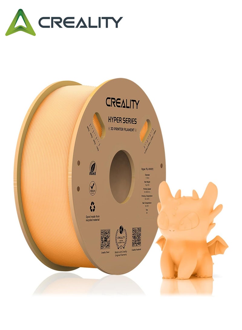 كريليتي 3D Official Creality Hyper PLA Filament 1.75mm, High Speed PLA 30-600mm/s 3D Printer Filament, Dimensional Accuracy +/-0.02mm, Fit Most FDM 3D Printers, 1KG(2.2lbs) Spool Peach Fuzz Hyper PLA-Peach Fuzz 1KG - Image 1