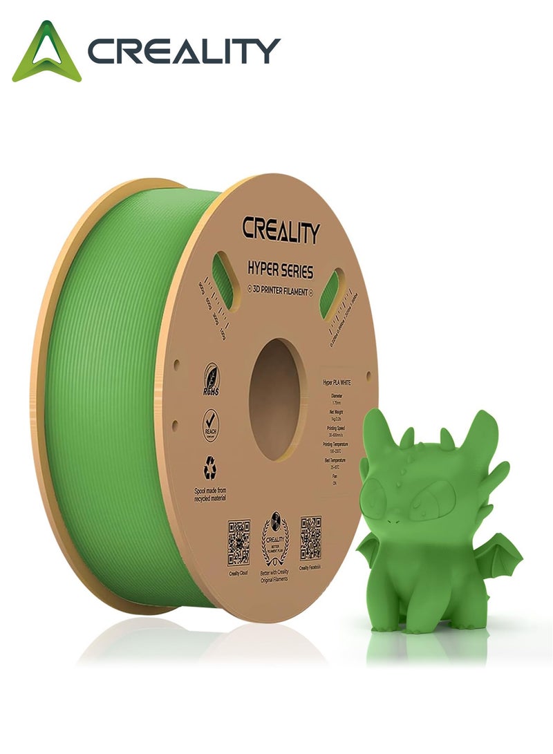 كريليتي 3D Official Creality Hyper PLA Filament 1.75mm, High Speed PLA 30-600mm/s 3D Printer Filament, Dimensional Accuracy +/-0.02mm, Fit Most FDM 3D Printers, 1KG(2.2lbs) Spool Green Hyper PLA-Green-1KG - Image 1