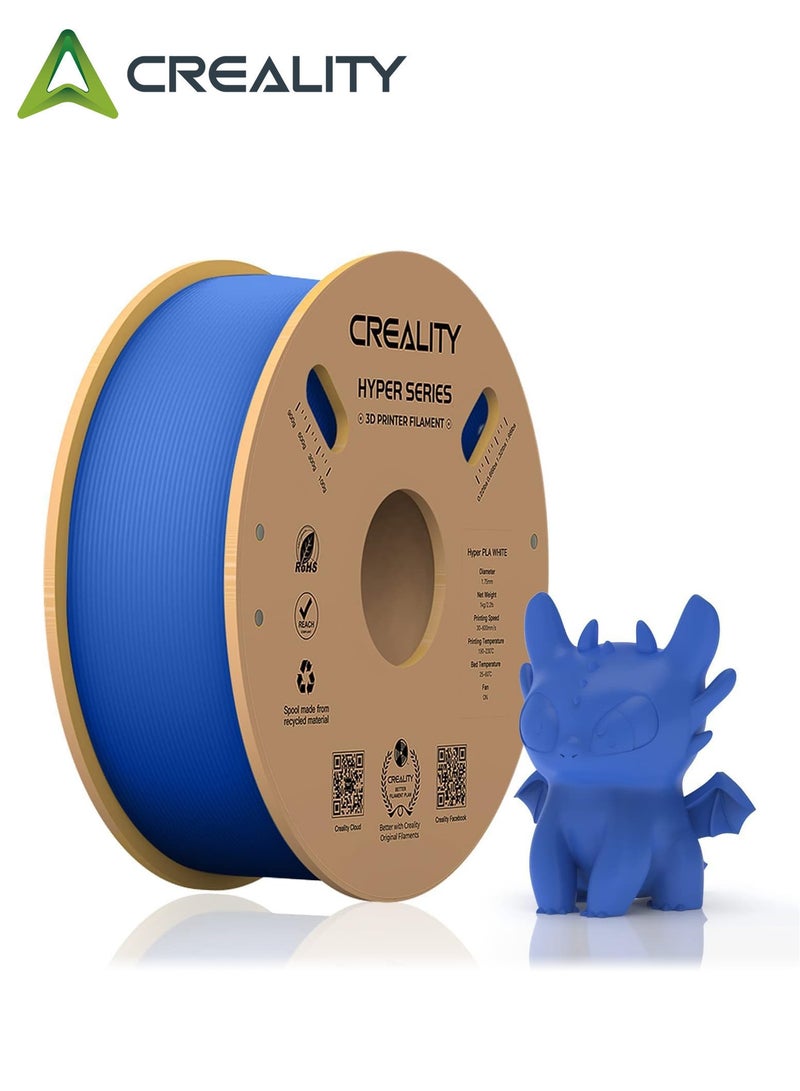 كريليتي 3D Official Creality Hyper PLA Filament 1.75mm, High Speed PLA 30-600mm/s 3D Printer Filament, Dimensional Accuracy +/-0.02mm, Fit Most FDM 3D Printers, 1KG(2.2lbs) Spool Blue Hyper PLA-Blue 1kg - Image 1
