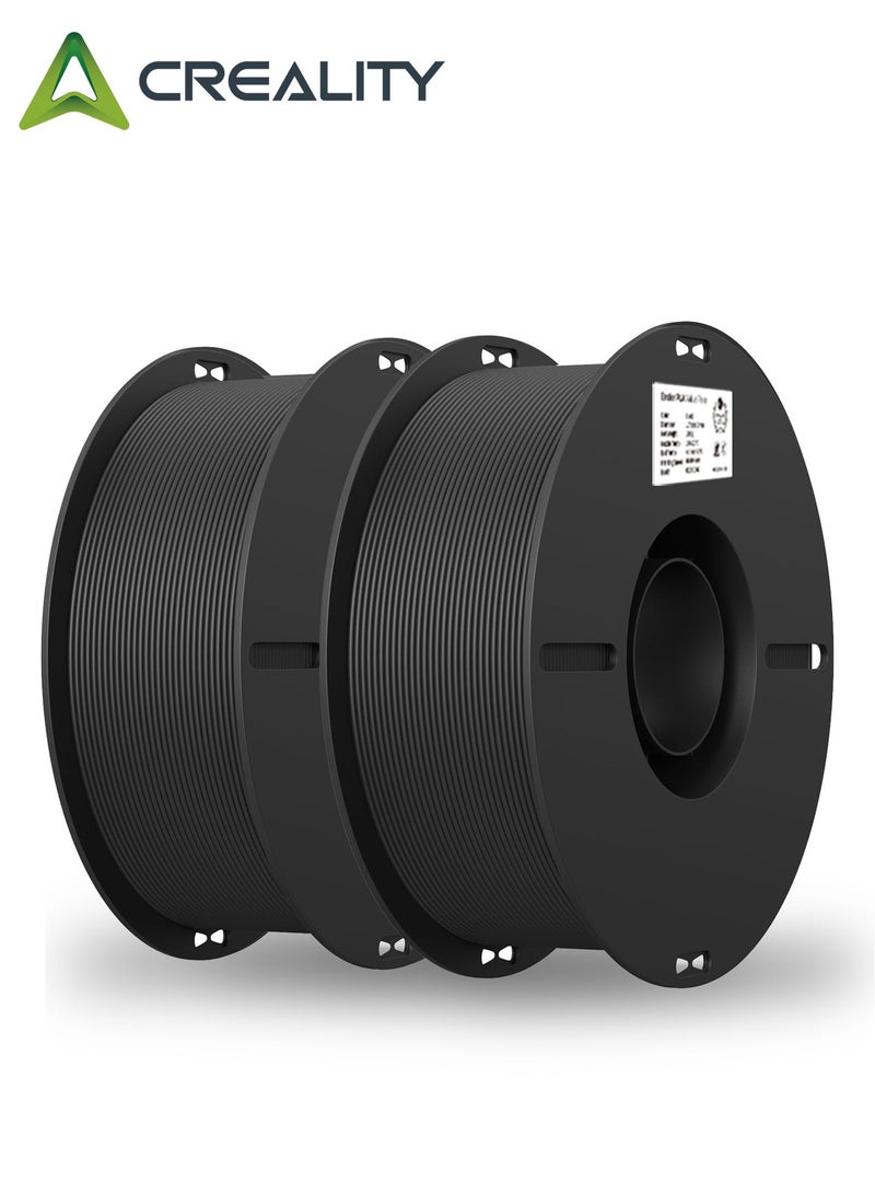كريليتي 3D Ender PLA 3D Printer Filament 1.75mm (2 Packs) – No-Tangling, Strong Bonding, Excellent Overhang Performance, Dimensional Accuracy +/-0.02mm, Black&Blck Ender PLA 2 Pack - Image 1