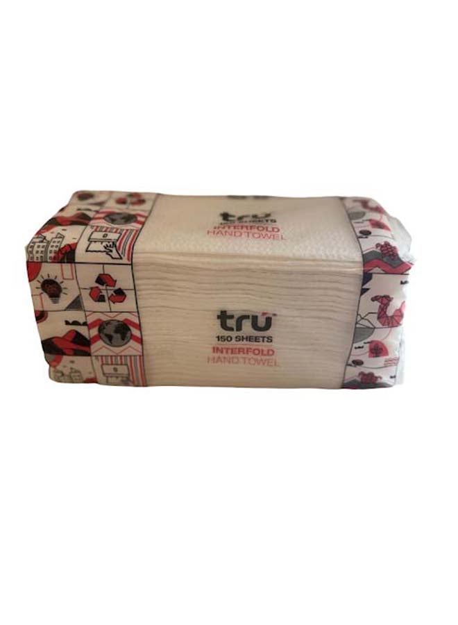 ترو Interfold tissues 1 Ply, 150 sheets x 20 Pkt white 20x23cm
