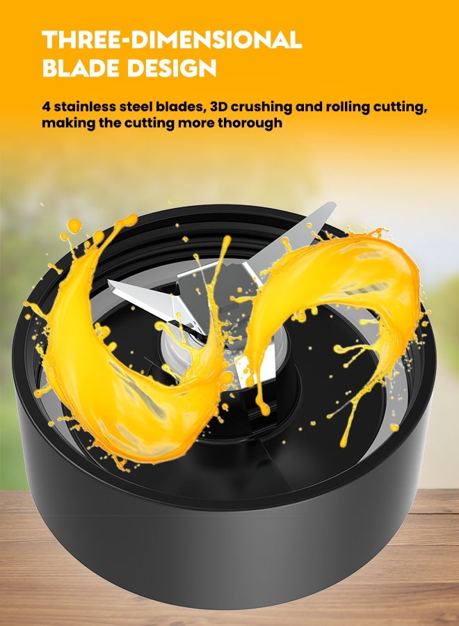 SONASHI Portable Sports Blender | 500 W | with non Slip Grip Sports Bottle | 400 ML + 570 ML | One-Touch Button Smoothie Maker with 1 x 400ML, 1 x 570ML Sports Bottle, Stainless Steel Housing |  Kitchen Appliance SB-184 Black/Silver/Clear 570 ml 500 W SB-184N Black/Silver - Image 5