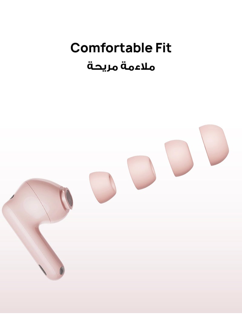 هواوي FreeBuds 7i Wireless Bluetooth Earbuds, Intelligent Active Noise Cancellation 4.0, Unlimited Spatial Audio,  iOS and Android, Stable Clear Calls, Fast Charging, Pink - Image 5