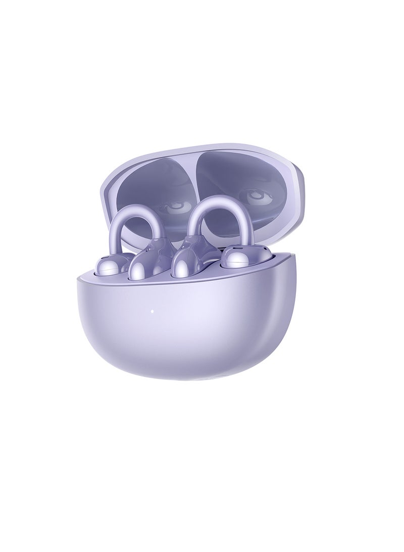 Honor Choice Earbuds CLIP 2 Wireless Earphones, Open-Ear Bluetooth Earbuds, Feather-Like Wearing, 36 Hour Long Battery Life (2025 Model) Purple Purple - Image 2