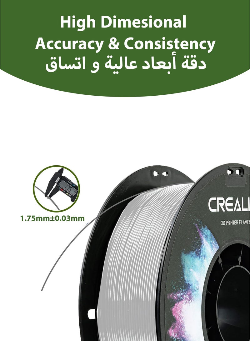 كريليتي 3D Official  CR-PETG 3D Printer Filament 1.75mm 1KG (2.2lbs), High Precision Strong Toughness, Odorless Better Flow Moistureproof 3D Printing Ender Filament, Transparent CR-PETG-1kg Transparent - Image 3