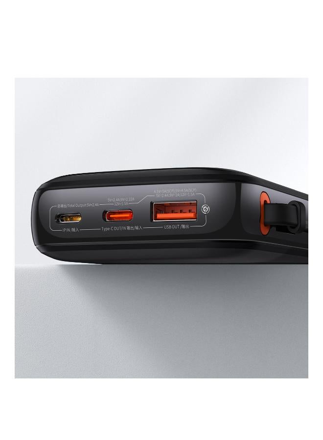 Baseus 10000 mAh Baseus Qpow Pro Digital Display Fast Charge Power Bank 20W iP , With cable Type-C 3A 0.3m black - Image 2