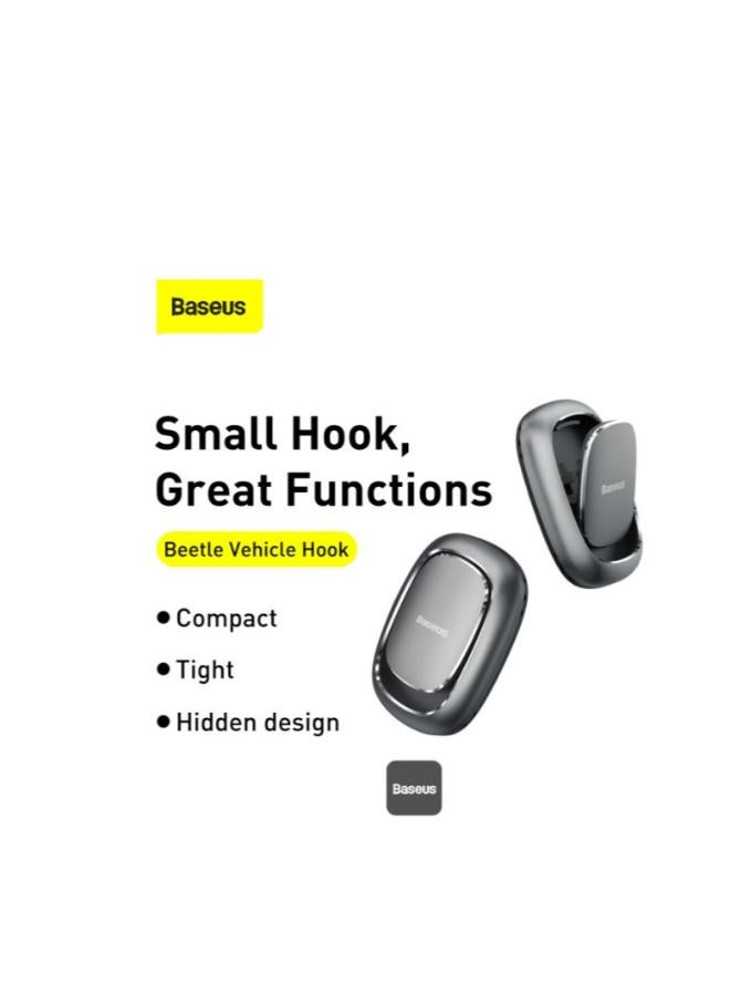 Baseus Car Tool Beetle Vehicle Hook Cable Organizer Dark Grey - Image 2