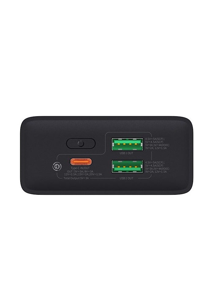 Baseus 20000mAh 30W Adaman2 Digital Display Fast Charge Power Bank with cable USB to Type-C black - Image 3