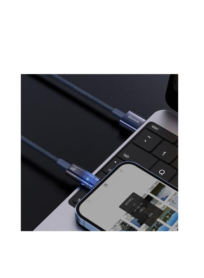 Baseus Explorer Series AuTo Power-Off Fast Charging Data Cable USB To Lightning (2.4A - 2m) blue - Image 4