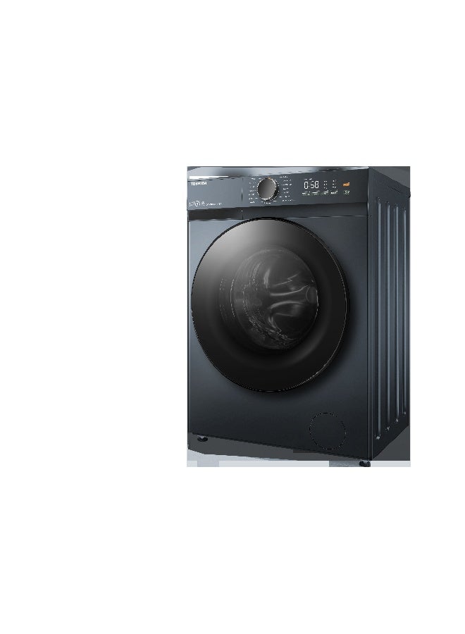Toshiba 8 Kg Front Load Washing Machine, 1400 Rpm, 15 Programs, Eco Cold Wash, 15 Min Quick Wash 8 kg TW-T21BU90UWB(MG) Morandi Grey - Image 3