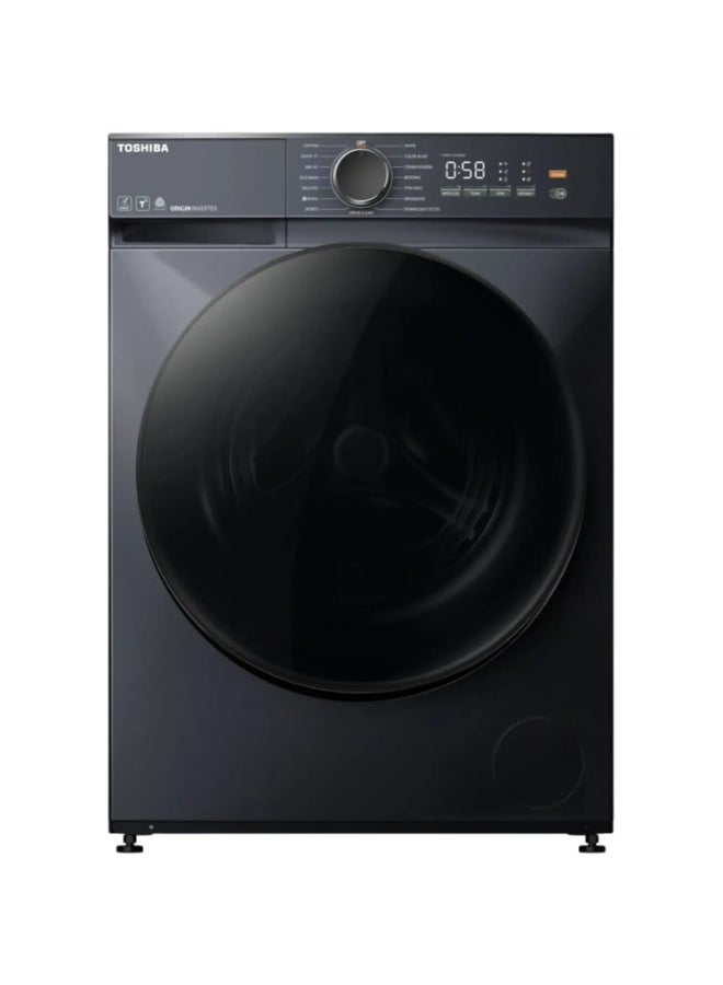 توشيبا غسالة ملابس تحميل أمامي 10 كجم، 1400 دورة في الدقيقة، 15 برنامج، غسيل بارد ECO، غسيل سريع 15 دقيقة، رمادي موراندي، TW-T21BU110UWB(MG) - Image 1