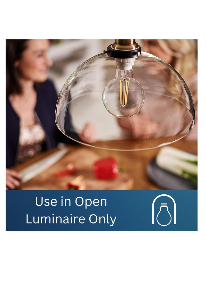 PHILIPS LED Bulb Classic G120 Dimmable, E27, Filament, Edison Vintage, 6 Watt, 806 Lumen (3 Pieces) - Image 3