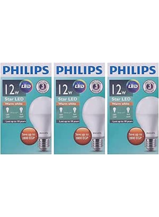 فيليبس Philips LED 12W Yellow Bum Light Bulb E27 Threads 1140 Lumens - 25K Hours