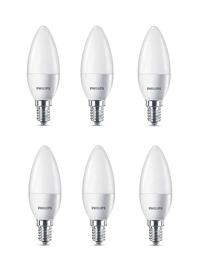 Philips E14 LED Light Bulb (6w  Lumens 570) - 6 Pieces