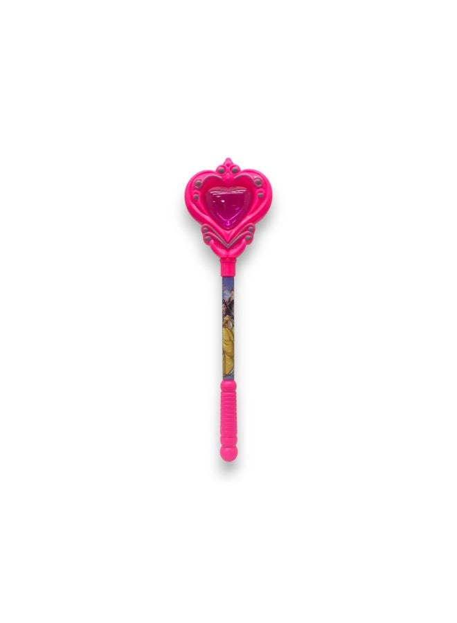 Disney Princess Magic Wand for Girls – Flashing Light Up Toy with Heart Top – Princess Dress Up Pretend Play Accessory-Pink - Image 2