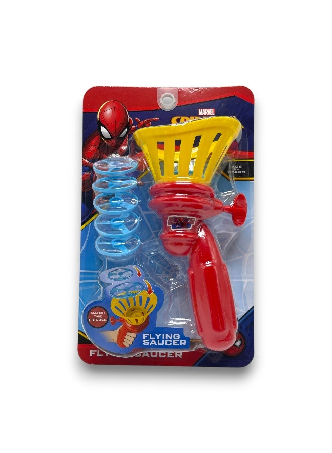 MARVEL Flying Saucer Disc Shooter Toy with 5 Launching Discs – Outdoor Action Game for Kids – Easy Pull Trigger Launcher-Multicolor - Image 1