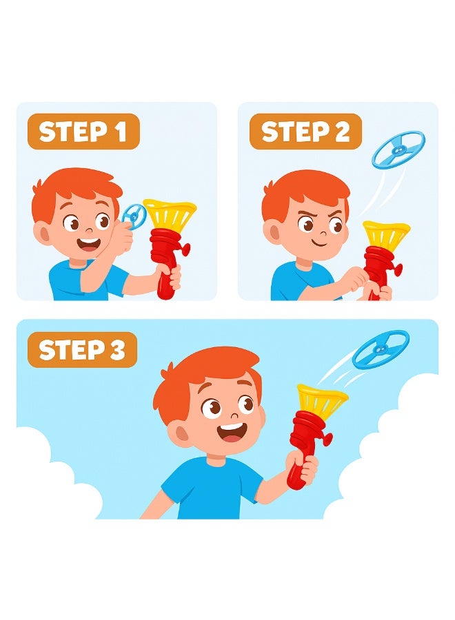 MARVEL Flying Saucer Disc Shooter Toy with 5 Launching Discs – Outdoor Action Game for Kids – Easy Pull Trigger Launcher-Multicolor - Image 2