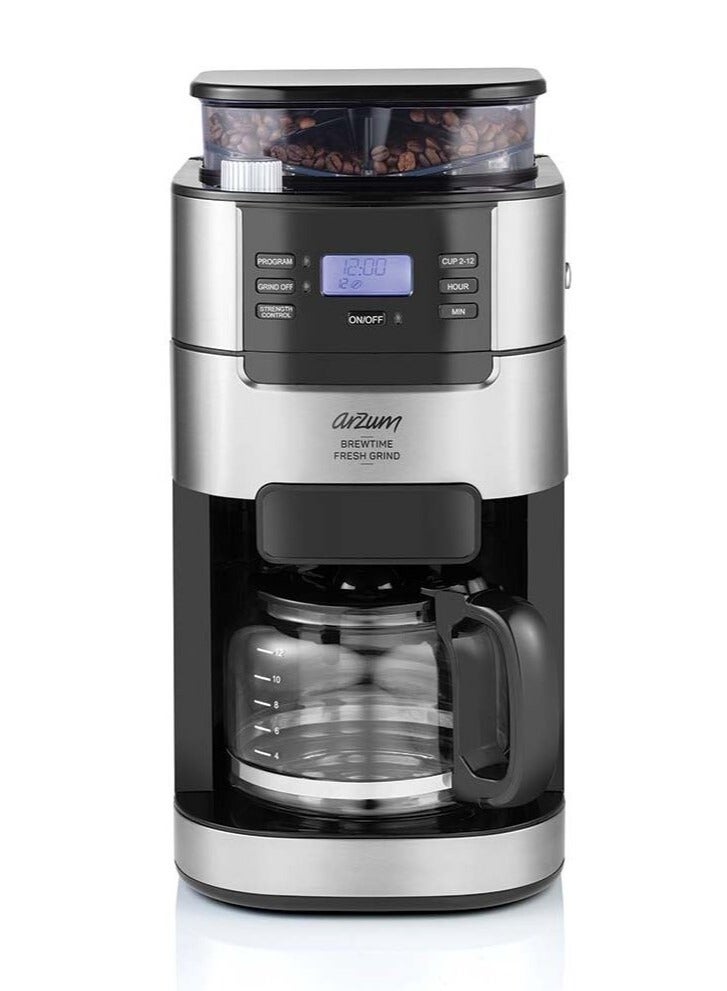 أرزوم آلة قهوة فلتر مع مطحنة مدمجة – فريش كافيه - Image 1