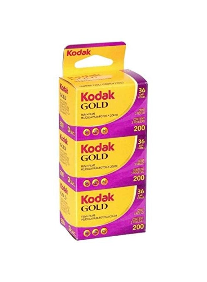 كوداك Gold 200 Film / 3 Pack / GB135-36-Vertical Packaging - Image 3