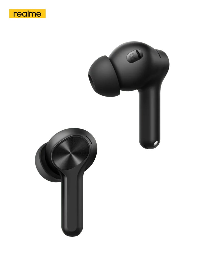 realme Buds T200 Lite Wireless Earbuds 12.4mm Bass 48h Battery Quad-mic Noise Cancellation Dual-device IPX4 Waterproof Type-C Charging - Black - Image 4