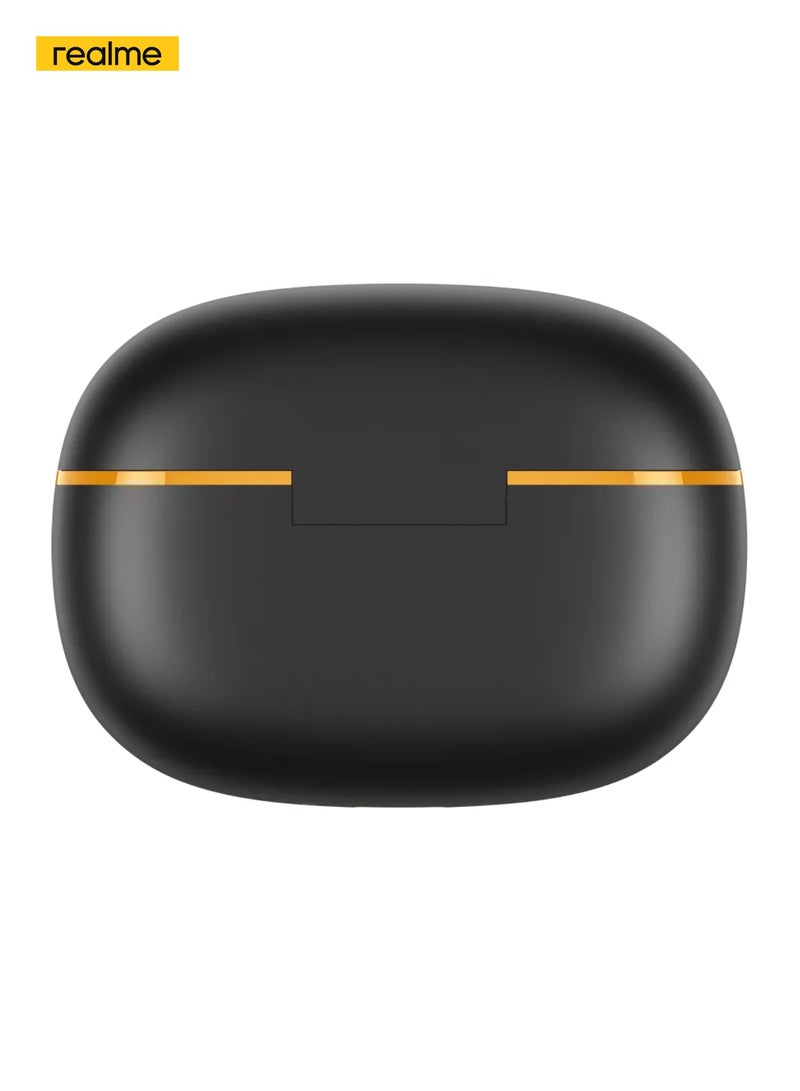 realme Buds T200 Lite Wireless Earbuds 12.4mm Bass 48h Battery Quad-mic Noise Cancellation Dual-device IPX4 Waterproof Type-C Charging - Black - Image 3