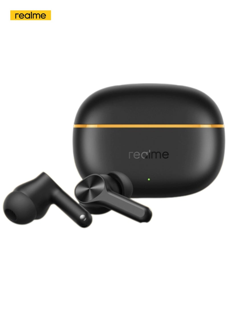 realme Buds T200 Lite Wireless Earbuds 12.4mm Bass 48h Battery Quad-mic Noise Cancellation Dual-device IPX4 Waterproof Type-C Charging - Black - Image 2