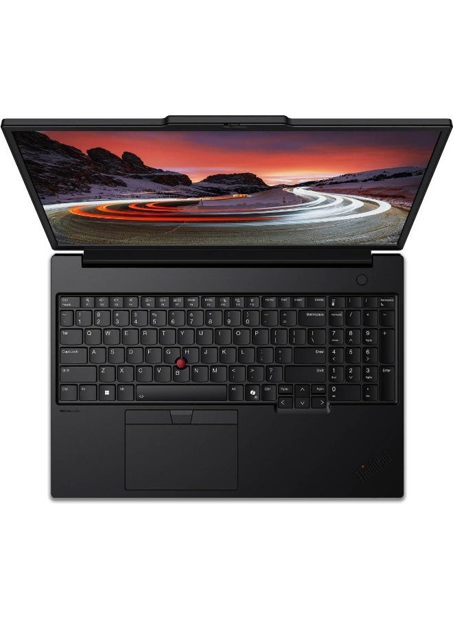 Lenovo ThinkPad P16s Gen 3 Mobile Workstation Laptop With 16-Inch WUXGA Display,Core Ultra 7 165H Processor/64GB RAM/1TB SSD/NVIDIA RTX 500 ada Graphics/Windows 11 Pro + Life Time Office 2024 English Black English Black - Image 2