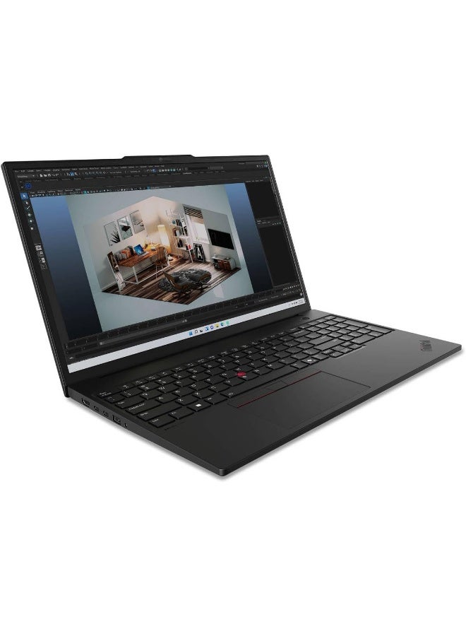 Lenovo ThinkPad P16s Gen 3 Mobile Workstation Laptop With 16-Inch WUXGA Display,Core Ultra 7 165H Processor/64GB RAM/1TB SSD/NVIDIA RTX 500 ada Graphics/Windows 11 Pro + Life Time Office 2024 English Black English Black - Image 3