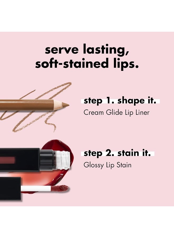 إلف صبغة شفاه لامعة من مستحضرات التجميل، خفيفة الوزن، تدوم طويلاً لصبغة شفاه مع لمسة خفيفة من اللون وتأثير لامع خفيف، حلم القرفة - Image 4