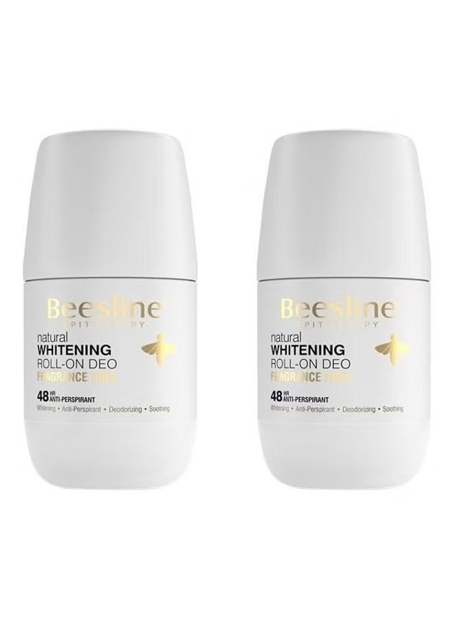 بيزلين عبوة من 2 مزيل عرق رول طبيعي خالي من العطر