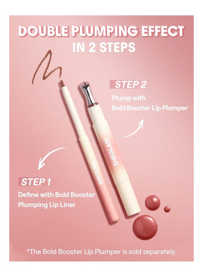 SHEGLAM Bold Booster Plumping Lip Liner Peach Please - Image 4