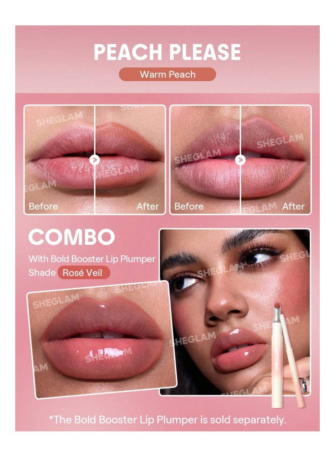 SHEGLAM Bold Booster Plumping Lip Liner Peach Please - Image 2