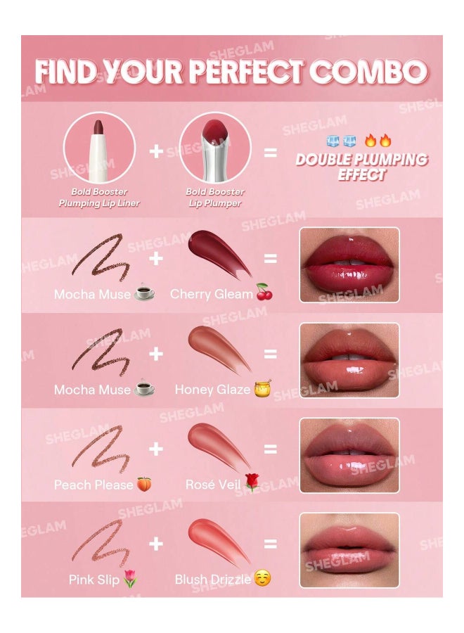 SHEGLAM Bold Booster Lip Plumper Strawbeey Fields - Image 5