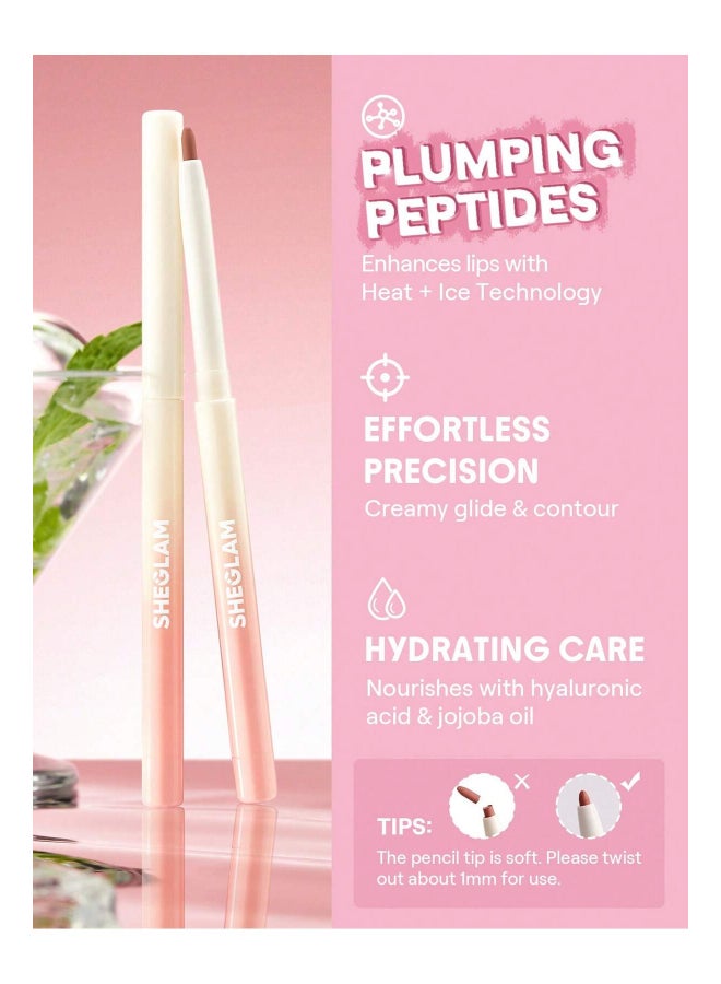 SHEGLAM Bold Booster Plumping Lip Liner Blush Hour - Image 3