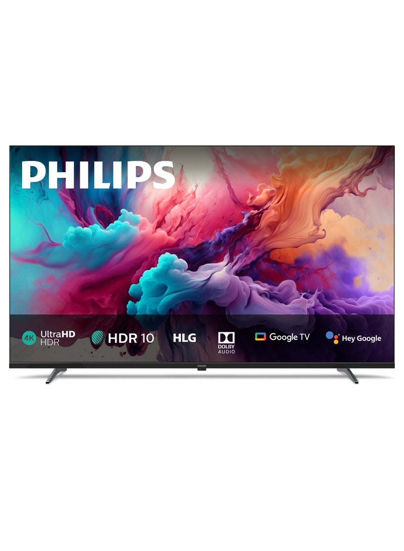 فيليبس 50 Inch 4K Ultra HD Smart Google TV with  Voice Control ,Dolby Vision ,Dolby Audio ,  HDR10,  with built-in Google Assistant (2025 Model) 50PUT7330/56 PHILIPS Black