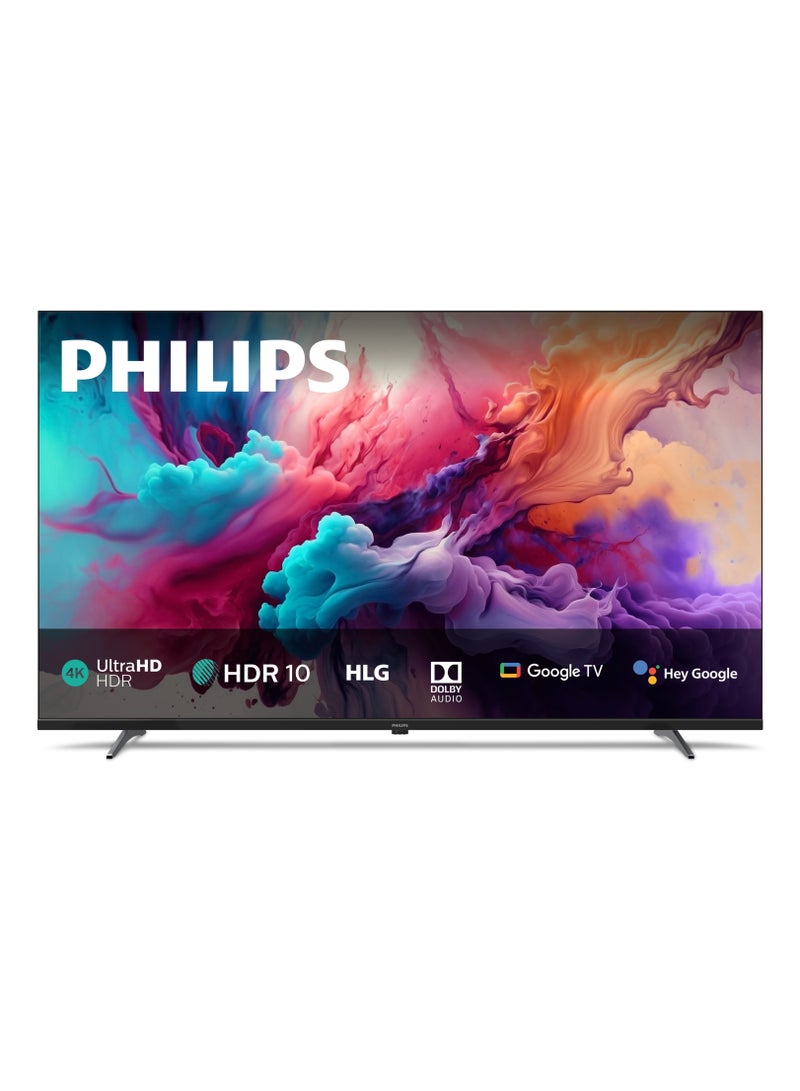 فيليبس 55 Inch 4K Ultra HD Smart Google TV with  Voice Control ,Dolby Vision ,Dolby Audio ,  HDR10,  with built-in Google Assistant (2025 Model) 55PUT7330/56 PHILIPS Black