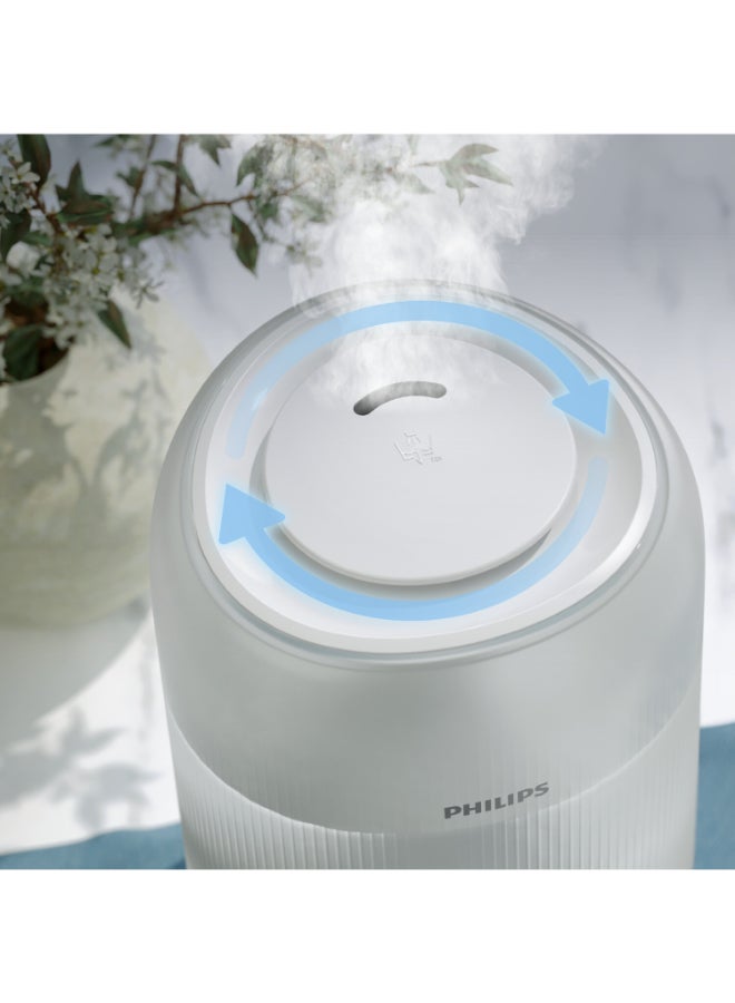 فيليبس مرطب هواء سلسلة 1000، للغرف حتى 38 م² مع 250 مل/ساعة، ضباب مرتفع - لتوزيع رطوبة أكثر توازنًا، خزان ماء سعة 3 لتر يوفر حتى 32 ساعة من الاستخدام المستمر، العلاج بالروائح، متصل بتطبيق Air+ - Image 4