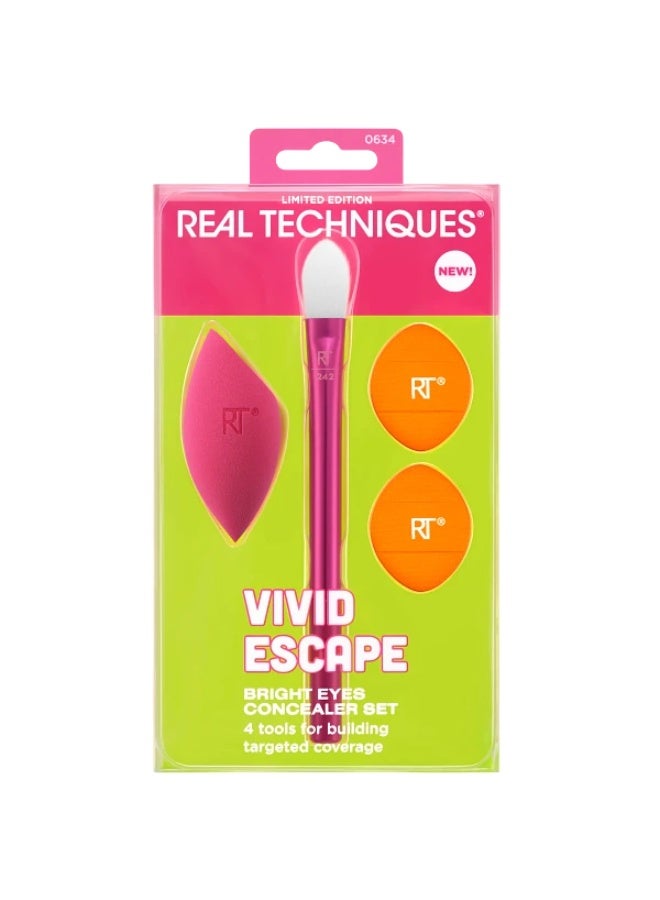 REAL TECHNIQUES Vivid Escape Bright Eyes Concealer Kit, 4 Piece Set - Image 1