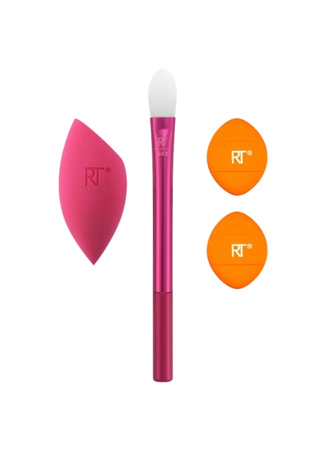 REAL TECHNIQUES Vivid Escape Bright Eyes Concealer Kit, 4 Piece Set - Image 3