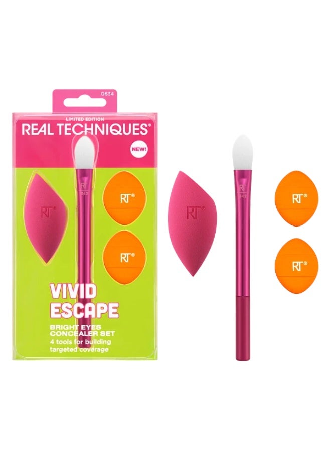 REAL TECHNIQUES Vivid Escape Bright Eyes Concealer Kit, 4 Piece Set - Image 2