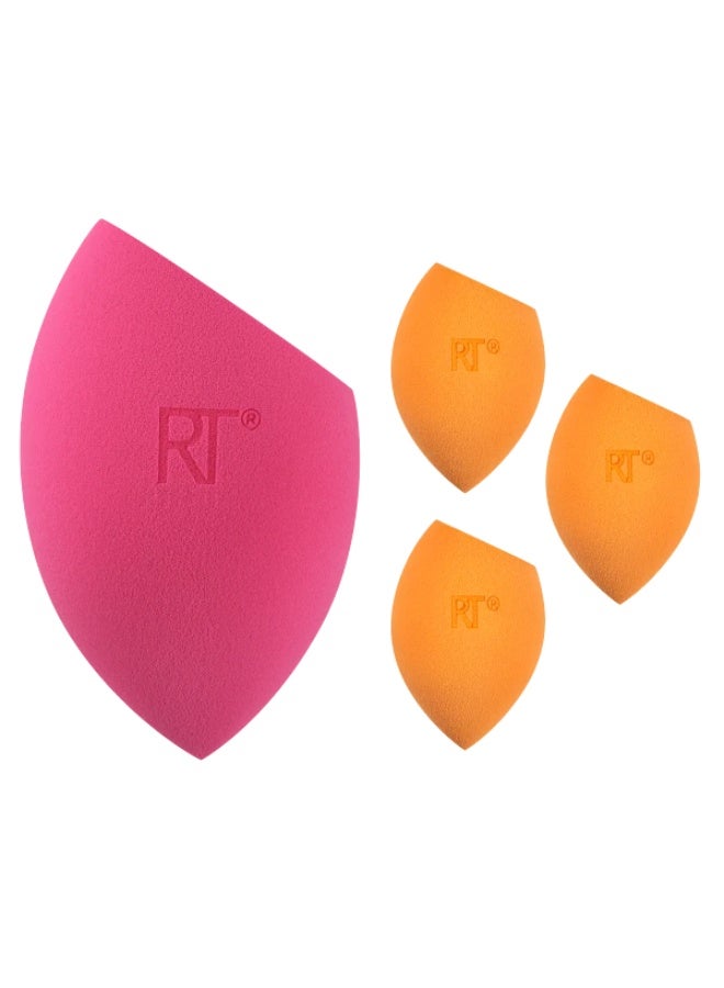 REAL TECHNIQUES Vivid Escape XL + Mini Miracle Complexion Sponge Kit, 4 Piece Set - Image 3