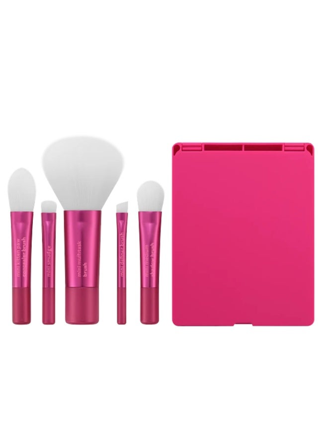 REAL TECHNIQUES Vivid Escape Glow-To-Go Travel Brush Kit, 6 Piece Set - Image 4
