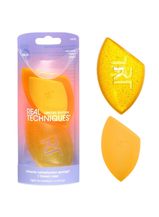 REAL TECHNIQUES Miracle Complexion Sponge + Travel Case, 2 Count - Image 2