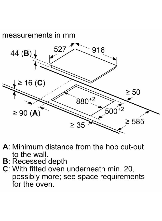 BOSCH 90cm Built-In Electric Hob, DirectSelect Premium Touch, 5 HighSpeed Zones – Smart Cooking Flexibility PKM975DK1D black - Image 5