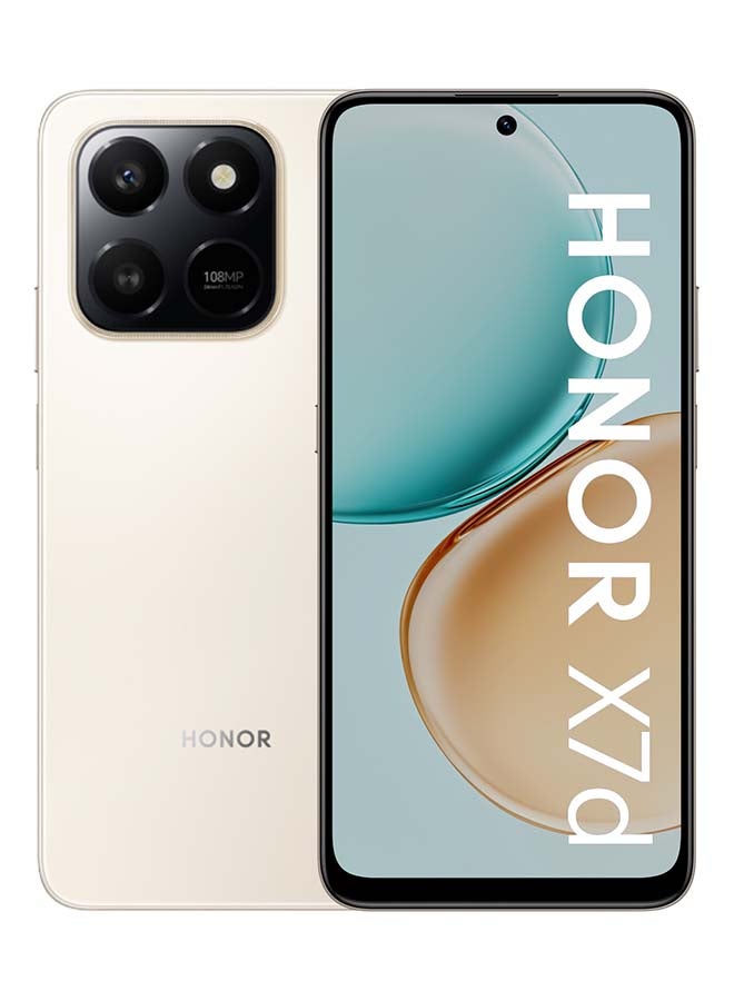 Honor X7d Dual SIM 8GB RAM 256GB 4G Dessert Gold - Middle East Version - Image 1