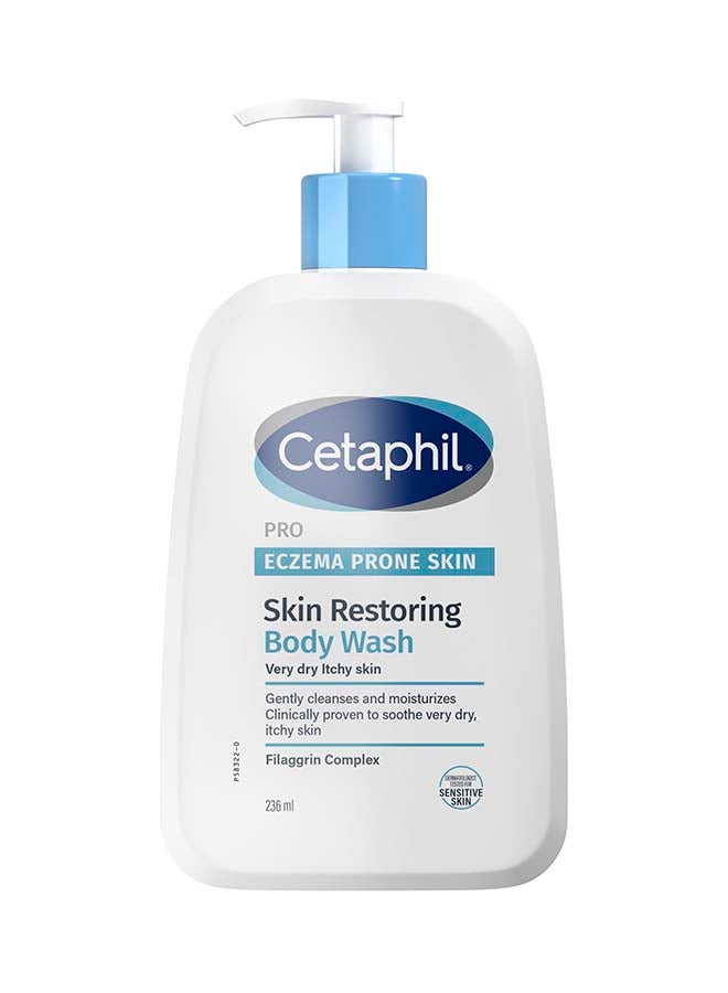 سيتافيل PRO Eczema Prone Skin Soothing Body And Face Wash, For Itch Prone Skin, With Niacinamide And Shea Butter, Vegan Friendly White 236ml - Image 1