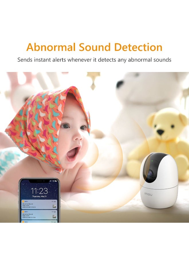 ايمو 360 Degree Security Camera (White)，Up to 256GB SD Card Support，WiFi & Ethernet Connection，1080P Full HD，Privacy Mode，Alexa Google Assistant，Human Detection，2-Way Audio，Night Vision Ranger2 2packs - Image 3