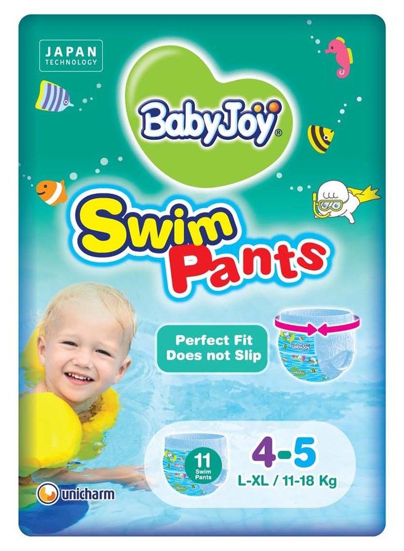 بيبي جوي سروال سباحة مقاس 4-5 حفاض 11-18 كجم كبير-XL عبوة توفير - Image 1