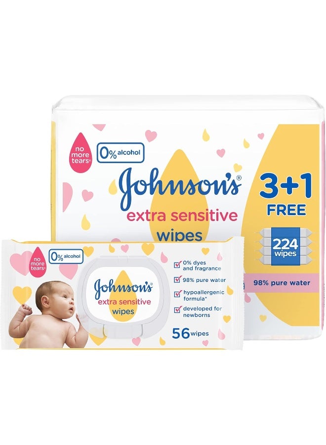 Johnson's Extra Sensitive Wipes - Image 1