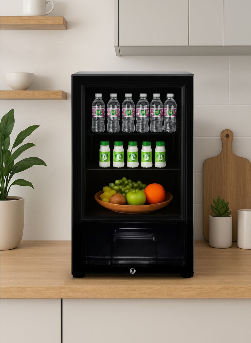 دانسات ثلاجة عرض مع فريزر - 3.07 قدم - 87 لتر - ضوء داخلي - أسود - DAN180SC - Image 3